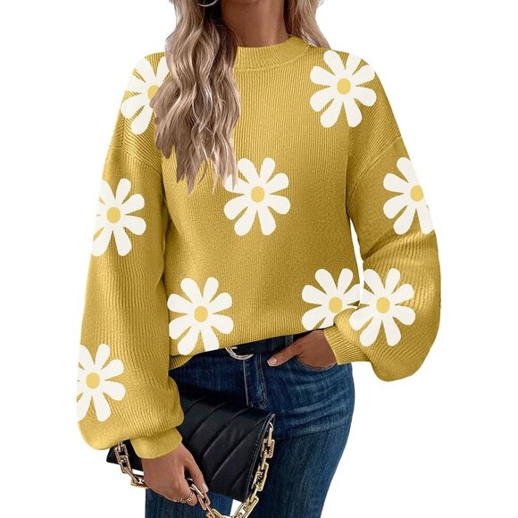 Zeagoo Women's Ribbed Knit Sweater Long Sleeve Casual Pullover Top - Picture 1 of 5